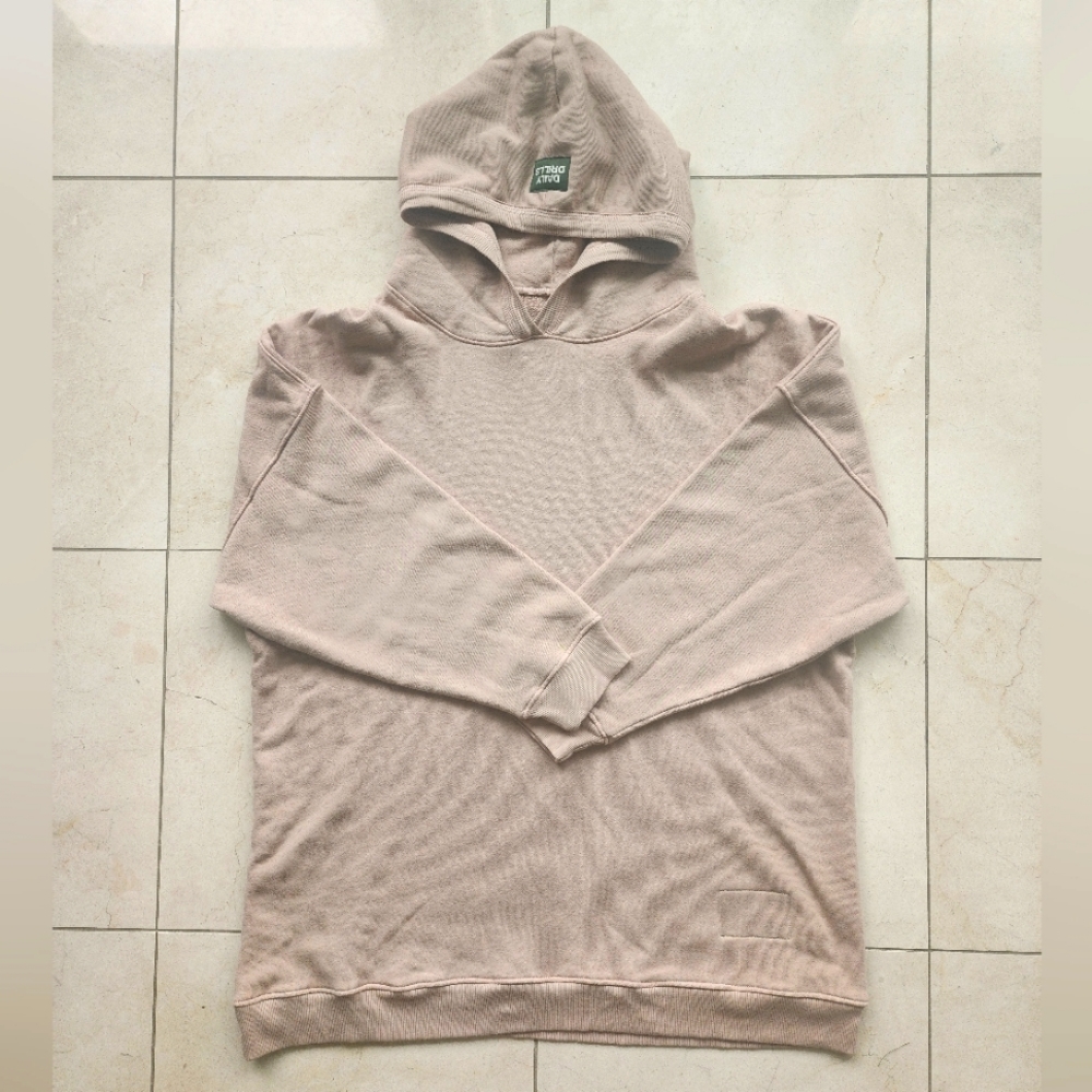 Daily Drills Oversized Hoodie Dress, Cafe, New
